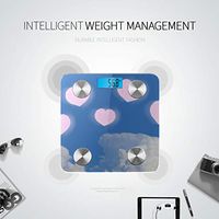 Bluetooth Electronic Weight Scale Beautiful Cartoon Cute Fashion Cloud Body Mass Scale Body Fat Composition Monitor Analyzer with Smartphone App for Body Management-396 Lbs