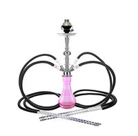 Hookah 4 hose 22" Pink New shisha nargila hookas narguile nargile glass vase