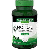 Natures Truth MCT Oil Capsules 1200mg | 100 Softgels | Keto Friendly Coconut Oil Pills | Non-GMO, Gluten Free