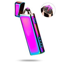 Lighter, Electric Arc Lighter Windproof Lighter Plasma Lighter - USB Rechargeable, Upgraded Battery Indicator - Multichrome