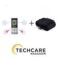 TechCare S Massager Tens Unit Lifetime Warranty Rechargeable Tens Device with Protective Cover Case for Drug-Free Pain Management