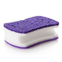 Three Layers Multipurpose Sponge Cleaner Dish Cleaning Kitchen Washing Tool - Purple liyhh