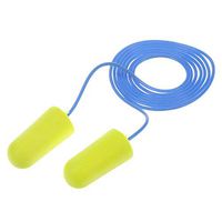 3M E-A-Rsoft Yellow Neons Corded Earplugs, Hearing Conservation 311-1250 in Poly Bag Regular Size