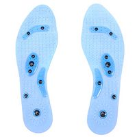 Healifty Magnetic Massage Insoles Therapy Shoe Insoles Breathable Sports Shoe Insoles Magnet Acupressure Pads for Men Women Blue 27cm