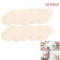 WayJaneDTP 10 Pack Household Natural Loofah Sponge Adsorb Sponge Dish Towel Dish Cloths Anti-Oil Kitchen Cleaning Tool