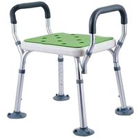 ZHAO XIN Shower Chair, Adjustable Bath Stool with Free Assist Grab Bar, with Durable Aluminum Legs (Color : B)