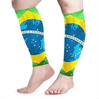 BLongTai Brazil Flag Eagle Soccer Calf Compression Sleeve Men Womens Running Leg Sleeve for Shin Splint Muscle Pain Relief (1 Pair)