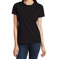 Xia&Han Women Basic Tee Casual Shirts Solid Blouse Short Sleeve Tunics Tops Round Neck Pullover Black