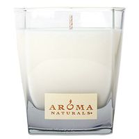 Aroma Naturals 100 Percent Natural Meditation Square Glass Soy Candle, Patchouli and Frankincense, 6.8 Ounce