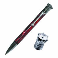 Ladies Crown Ballpoint Pen, Jewelry Pen, 5", Burgundy, Comes with a Box (1102BP)