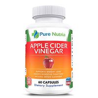 Apple Cider Vinegar Capsules - Natural Appetite suppressant and Detox Cleanse Weight Loss Pills - Powerful 1300mg Apple Cider Pills, 60 Vegan ACV Pills.