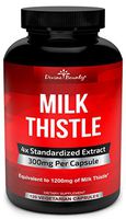 Pure Milk Thistle Capsules Supplement - A Potent 1200mg Milk Thistle Supplement with 4X Concentrated Extract (Standardized) 120 Vegetarian Capsules