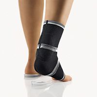 BORT AchilloStabil® Achilles Tendon Ankle Support Brace with 2 Silicone Heel Cups Breathable Knit 3D Dual Tension Medical Grade Made in Germany Black (Medium)