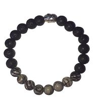 Essential Oil Diffuser Aromatherapy Bracelet For Men Women Kids 7 Chakra Natural Lava Stone Charm For Yoga Holistic Meditation Healing Stress & Anxiety With Elegant Velvet Gift Bag