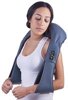 Cordless Rechargeable Neck & Back Shiatsu Massager by Bruntmor | 3-D Deep Kneading Portable Full Body Massager with Heat | Ideal for Relieving Shoulder, Foot, Lower Back, Lumbar Pain & Sore Muscles