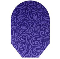 Purple Damask Pouch Cover Closed End