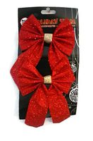 Pride Holiday Trim 2 Two Pack Christmas Bow With Glitter
