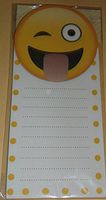 CrownJewlz - Emoji Notepad List Pad - Winking and Tongue Sticking Out