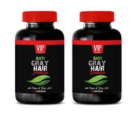 Gray Hair Vitamins Supplement - Anti Gray Hair for Men and Women - GET Your Style Back - Stops Grey Hair Change - Saw Palmetto Complex - 2 Bottles (120 Capsules)