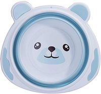 RUI JIAN Children Folding Washbasin Outdoor Travel Portable Baby Stretch Basin Multicolor (Color : Pink) (Color : Blue)