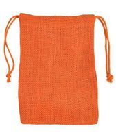 5" x 7" Orange Jute Favor Bags - 12 Pack