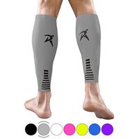 Rymora Calf Compression Sleeves Men Women Shin Splints Running (Pair Gray) (XL)