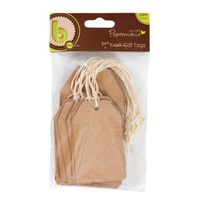 Papermania 100 x Quality Eco Natural Bare Brown Kraft Card Tags Hessian String