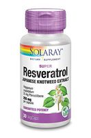Solaray Super Resveratrol + Pterostilbene 250 mg VCapsules, 30 Count