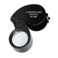 40X Full Metal Illuminated Jewelry Loop Magnifier,Pocket Folding Magnifying Glass Jewelers Eye Loupe with LED Light(Jewlers Identifying Type)