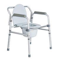 YUWJ Heavy Duty Drop Arm Bedside Commode Chair Homecare Toilet Seat with Safety Steel Frame Extra Wide 3 in 1 Toilet Chair Adjustable Height Support Tool