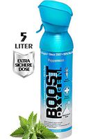 Boost Oxygen Supplemental Oxygen to Go | All-Natural Respiratory Support for Health, Wellness, Performance, Recovery and Altitude (5 Liter Canisters, 1 Pack, Peppermint)