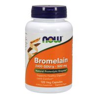 Bromelain, 2400GDU/500 mg, 120 Vcaps by Now Foods (Pack of 6)