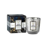 Voluspa White Currants and Alpine Lace Petite Embossed Pedestal Glass Candle, 2.5 Ounces