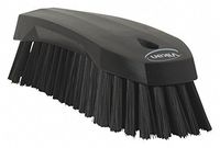 Vikan 38909 Stiff Scrub Brush, Polypropylene, Polyester Bristle, 8", Black