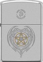 5 Point Star Symbol Engraved by Anne Stokes Artist Zippo Lighter