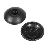 Suchinm Hiking Stick Accessory, Trekking Pole Round Snow Ski Mud Basket Hiking Walking Stick Replacement Accessory Black for Outdoor Hiking Camping (12PCS)