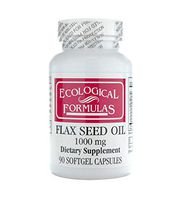 Ecological Formulas Organic Flax Seed Oil 1000 Mg, White, 90 Count
