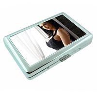 Dubai Pin Up Girl UAE S14 Silver Cigarette Case Metal Wallet Id Holder 4" X 2.75" RFID Protection