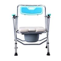 G-LXYZBQSHYP Bedside Commode Chair Comfortable Sitting Chair Multifunction Aluminum Alloy Foldable Adjustable Sitting Mobile Toilet Seat