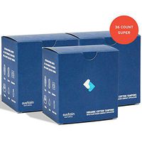 Sustain Natural Organic Tampons with Applicator - FDA Cleared - Nitrosamine Free - Non GMO - Fair Trade - 36 Count - Super