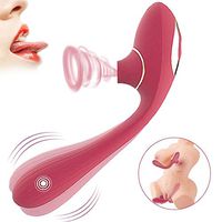 10 Vibrating USB Rechargeable Tool Powerful Tongue Sucker Oral Sucking Silicone Strong Suction Flexible Ďìld`ɔ Handsfree Super Waterproof Toys for Women Couple KKM5