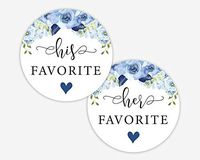 His Favorite & Her Favorite Wedding Stickers, Choose Your Colors, Wedding Favor Stickers (#308-007-WH-NV)