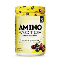 Amino Factor- Instantized 2:1:1 BCAA Supplement to Increase Muscle Protein Synthesis and Speed Recovery (Black Cherry)