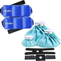 Ohuhu 3 Packs [11" 9" 6"] Ice Bags with 2 Wrap + 14.5''x 5.5'' Gel Pack (2Pack)