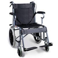 Wheelchair Folding Old Man Light Portable Manual Trolley Disabled Scooter Solid Tire No Inflatable Canvas Soft Handrail