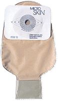 Cymed One-piece Drainable Pouch with Pre-cut MicroSkin Adhesive Barrier and MicroDerm Thin Washer 1-3/8" Stoma Opening, 11" L, Opaque, Odor-proof Film, Comfort Backing, Latex-free (Box of 10 Each)