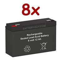 6v 12Ah High Rate Rechargeable Sealed Lead Acid Battery Set of Eight