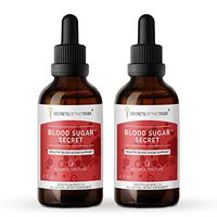 Secrets Of The Tribe - Blood Sugar Secret, Healthy Blood Sugar Support, Herbal Supplement Blend Drops Alcohol Liquid Extract (2x4 fl oz)
