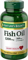 Nature's Bounty Fish Oil 1200 mg Odorless, 200 Coated Soft gels (Packaging May Vary)