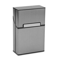 MAGIKON Lightweight Aluminium Alloy Cigarette Case for Man, Cigarette Cigar Protective Cover Box (20 Cigarettes, Grey)